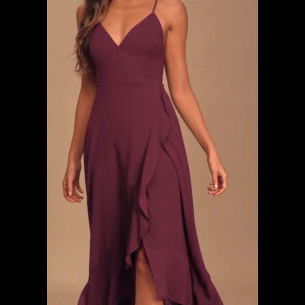 Lulu’s In love forever lace up high low maxi dress
